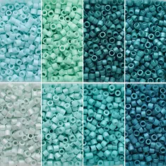 Turquoise twist Linea Bead Mix, 8 colour pack, 6g of each colour