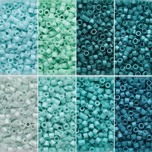 Turquoise twist Linea Bead Mix, 8 colour pack, 6g of each colour