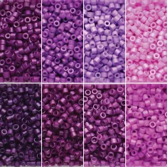 Violet Vibes Linea Bead Mix, 8 colour pack, 6g of each colour