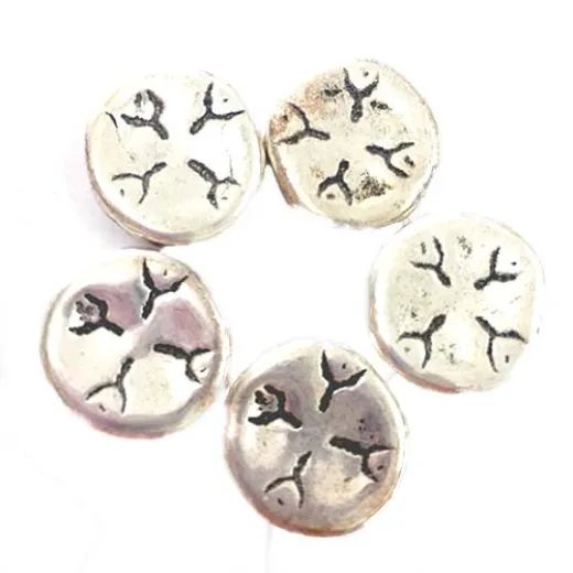 16mm Flat Fancy Design Beads, Pack of 5 16mm Flat Fancy Design Beads, Pack of 5