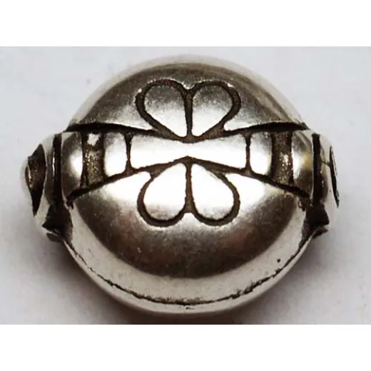 12mm Bug patterned Antique Silver Bead, BU07, pack of 3 12mm Bug patterned Antique Silver Bead, BU07, pack of 3
