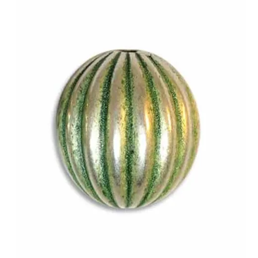 17mm Onion Green Patina Bead, ON17/GPS, Pack of 2