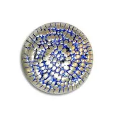 19x13mm Dimpled Pillow Blue Denim Bead