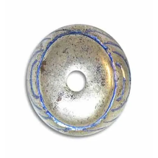 21x19mm Blue Denim Bead, Pack of 2