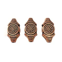 24mm Flat Designed Bead, Antique Copper Plated, Pack of 2