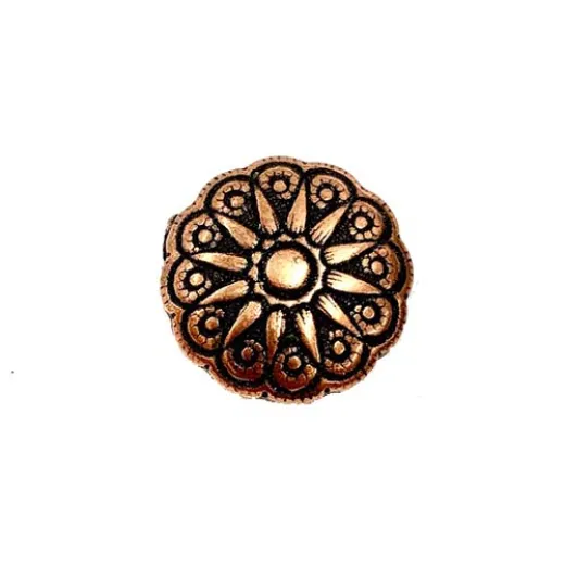 20mm Flat Designed Bead, Antique Copper Plated 20mm Flat Designed Bead, Antique Copper Plated