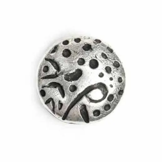 13mm Fancy Designed Crater Antique Silver Beads, Pack of 5 13mm Fancy Designed Crater Antique Silver Beads, Pack of 5