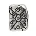 27mm Flat Rectangular Scrimshaw Antique Silver Bead 27mm Flat Rectangular Scrimshaw Antique Silver Bead