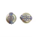 12mm Patterned Blue Denim Silver Beads, Pack of 5 12mm Patterned Blue Denim Silver Beads, Pack of 5