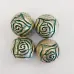 14mm Rosebud Green Patina Bead, RB14/GPS, Pack of 4