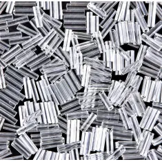 Crystal Bugle Beads 6mm, Approx 100 Grams