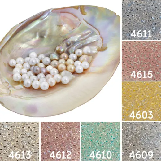 Mother Of Pearl Colour Inspiration Miyuki 6/0 Seed Bead Collection Mother Of Pearl Colour Inspiration Miyuki 6/0 Seed Bead Collection
