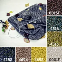 Knitted Grey Wrap Colour Inspiration Miyuki 6/0 Seed Bead Collection