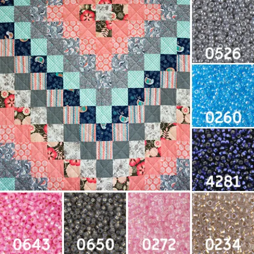 Checkered Quilt Colour Inspiration Miyuki 6/0 Seed Bead Collection Checkered Quilt Colour Inspiration Miyuki 6/0 Seed Bead Collection