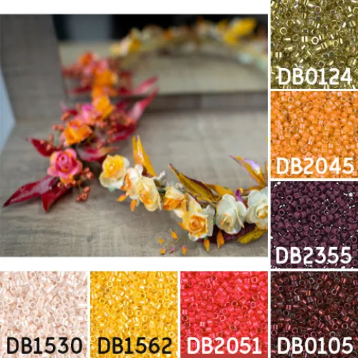 Floral Crown colour inspiration Miyuki Delica bead collection - Miyuki 11/0 Delica Beads Floral Crown colour inspiration Miyuki Delica bead collection - Miyuki 11/0 Delica Beads