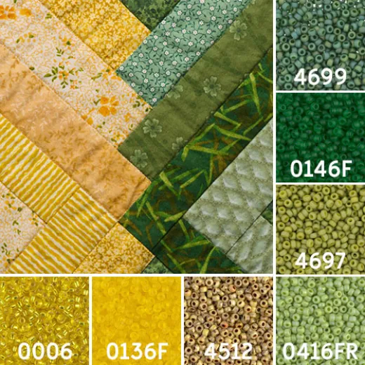 Spring Meadow Quilt Colour Inspiration Miyuki 6/0 Seed Bead Collection Spring Meadow Quilt Colour Inspiration Miyuki 6/0 Seed Bead Collection