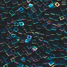 Miyuki 4mm Black AB cubes, 20g pack