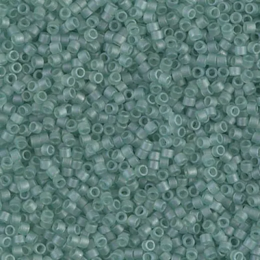 DB0385 Matte Sea Glass Green, Size 11/0 Miyuki Delica Beads, 50 Grams DB0385 Matte Sea Glass Green, Size 11/0 Miyuki Delica Beads, 50 Grams