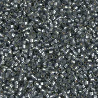 DB0689 Moss Green Silver Lined Semi-frosted, Size 11/0 Miyuki Delica Beads, 5.2g approx.