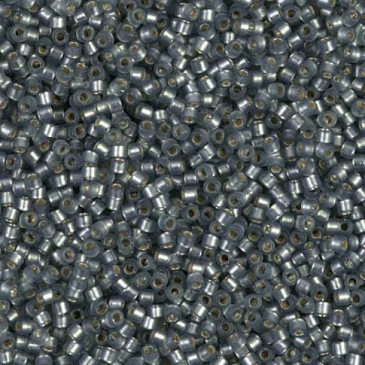 DB0689 Moss Green Silver Lined Semi-frosted, Size 11/0 Miyuki Delica Beads, wholesale pack of 50g approx. DB0689 Moss Green Silver Lined Semi-frosted, Size 11/0 Miyuki Delica Beads, wholesale pack of 50g approx.