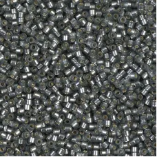 DB0697 Grey Semi-Matt Silver Lined Dyed, Size 11/0 Miyuki Delica Beads, 5.2g app...