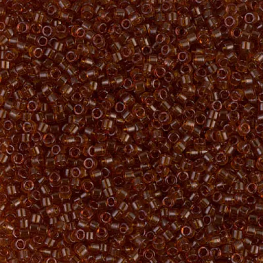 DB0709 Transparent Dark Topaz, Size 11/0 Miyuki Delica Beads, 5.2g approx. DB0709 Transparent Dark Topaz, Size 11/0 Miyuki Delica Beads, 5.2g approx.