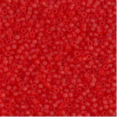 DB0745 Red-Orange Matte Transparent, Size 11/0 Miyuki Delica Beads, 5.2g approx.