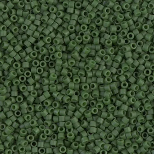 DB0797 Opaque Matte Olive Dyed size 11/0 Miyuki Miyuki Delica Beads, 5.2g approx. DB0797 Opaque Matte Olive Dyed size 11/0 Miyuki Miyuki Delica Beads, 5.2g approx.