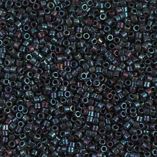 DB1003 Metallic Midnight Blue-Gold Iris, Size 11/0 Miyuki Delica Beads, wholesale pack of 50g approx. DB1003 Metallic Midnight Blue-Gold Iris, Size 11/0 Miyuki Delica Beads, wholesale pack of 50g approx.