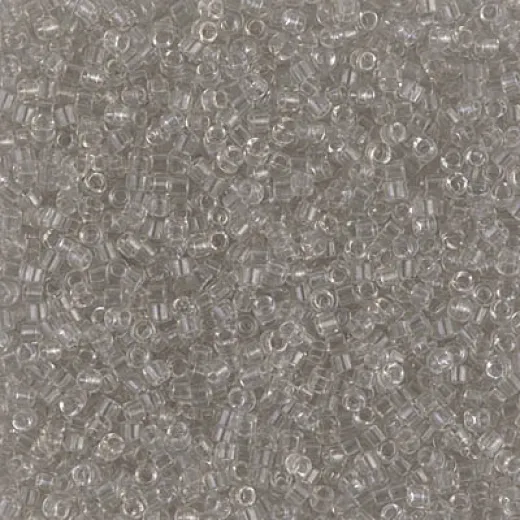 DB1111 Transparent Grey Mist Miyuki 11/0 Delica Beads, approx. 5.2g DB1111 Transparent Grey Mist Miyuki 11/0 Delica Beads, approx. 5.2g