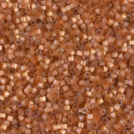 DB1804 Topaz Dyed Satin Silk, Size 11/0 Miyuki Delica Beads, 5.2g approx. DB1804 Topaz Dyed Satin Silk, Size 11/0 Miyuki Delica Beads, 5.2g approx.