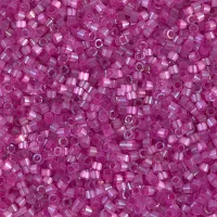 DB1808 Fuschia Dyed Satin Silk, Size 11/0 Miyuki Delica Beads, 5.2g approx.