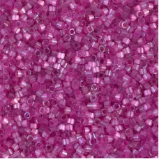 DB1808 Fuschia Dyed Satin Silk, Size 11/0 Miyuki Delica Beads, 5.2g approx.