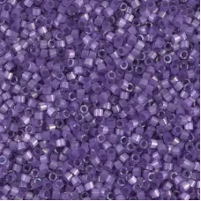DB1809 Lilac Dyed Satin Silk, Size 11/0 Miyuki Delica Beads, 5.2g approx.