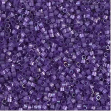 DB1810 Purple Dyed Satin Silk, Size 11/0 Miyuki Delica Beads, 5.2g approx.