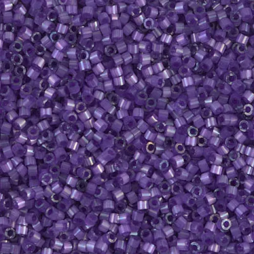 DB1810 Purple Dyed Satin Silk, Size 11/0 Miyuki Delica Beads, wholesale pack of 50g approx. DB1810 Purple Dyed Satin Silk, Size 11/0 Miyuki Delica Beads, wholesale pack of 50g approx.
