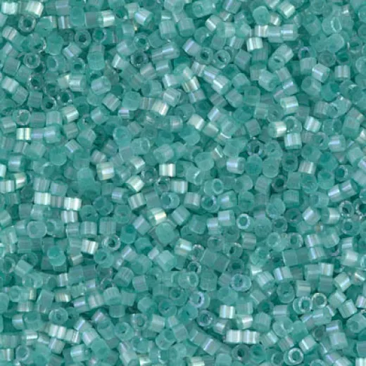 DB1812 Light Aqua Green Dyed Satin Silk, Size 11/0 Miyuki Delica Beads, 5.2g approx. DB1812 Light Aqua Green Dyed Satin Silk, Size 11/0 Miyuki Delica Beads, 5.2g approx.