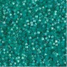DB1813 Aqua Green Dyed Satin Silk, Size 11/0 Miyuki Delica Beads, 5.2g approx.