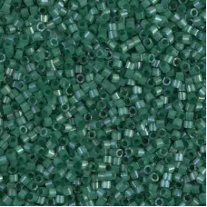 DB1814 Emerald Dyed Satin Silk, Size 11/0 Miyuki Delica Beads, 5.2g approx.