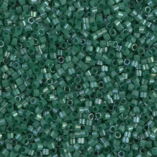 DB1814 Emerald Dyed Satin Silk, Size 11/0 Miyuki Delica Beads, 5.2g approx. DB1814 Emerald Dyed Satin Silk, Size 11/0 Miyuki Delica Beads, 5.2g approx.
