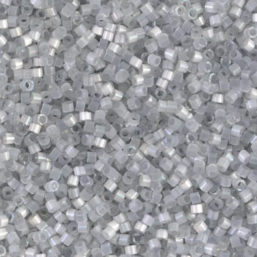 DB1816 Shadow Grey Dyed Satin Silk, Size 11/0 Miyuki Delica Beads, wholesale pack of 50g approx. DB1816 Shadow Grey Dyed Satin Silk, Size 11/0 Miyuki Delica Beads, wholesale pack of 50g approx.
