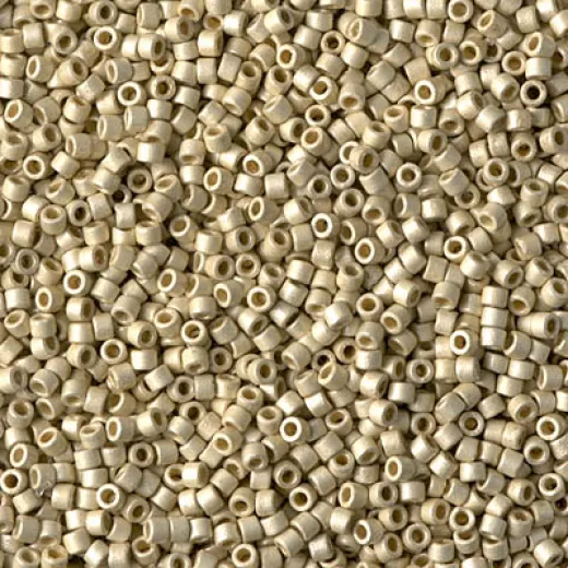 DB1831F Duracoat Galvanised Matte Silver, Colour Code 1831F, Size 11/0 Miyuki Delica Beads, wholesale pack of 50g approx. DB1831F Duracoat Galvanised Matte Silver, Colour Code 1831F, Size 11/0 Miyuki Delica Beads, wholesale pack of 50g approx.