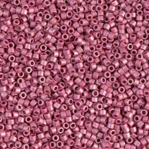 Db1840F Hot Pink Galavnised matte duracoat size 11/0 Miyuki Miyuki Delica Beads, 50g wholesale bag Db1840F Hot Pink Galavnised matte duracoat size 11/0 Miyuki Miyuki Delica Beads, 50g wholesale bag