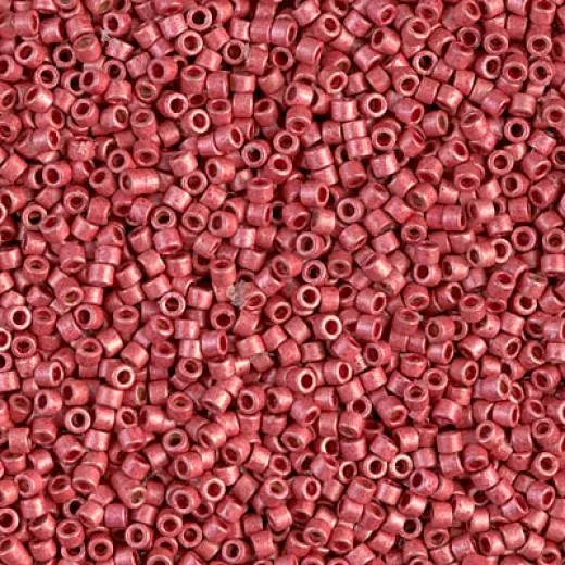 DB1841F Duracoat Galvanised Matte Light Cranberry, Size 11/0 Miyuki Delica Beads, 5.2g approx. DB1841F Duracoat Galvanised Matte Light Cranberry, Size 11/0 Miyuki Delica Beads, 5.2g approx.