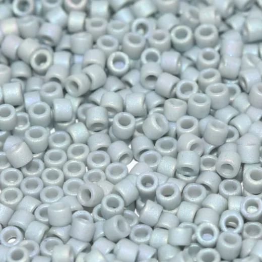 DB2320 Frost Opaque Glazed Rainbow Cadet Grey Size 11/0 Miyuki Delica Beads, 5.2gm approx. DB2320 Frost Opaque Glazed Rainbow Cadet Grey Size 11/0 Miyuki Delica Beads, 5.2gm approx.