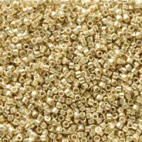 DB2501 Pale Gold Galvanised Duracoat, size 11/0 Miyuki Miyuki Delica Beads, 5.2g approx.