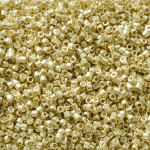 DB2502 Yellow Galvanised Duracoat, size 11/0 Miyuki Miyuki Delica Beads, 50g wholesale bag