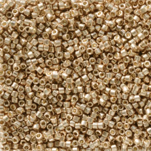 DB2504 Light Champagne Galvanised Duracoat, size 11/0 Miyuki Miyuki Delica Beads, 5.2g approx. DB2504 Light Champagne Galvanised Duracoat, size 11/0 Miyuki Miyuki Delica Beads, 5.2g approx.