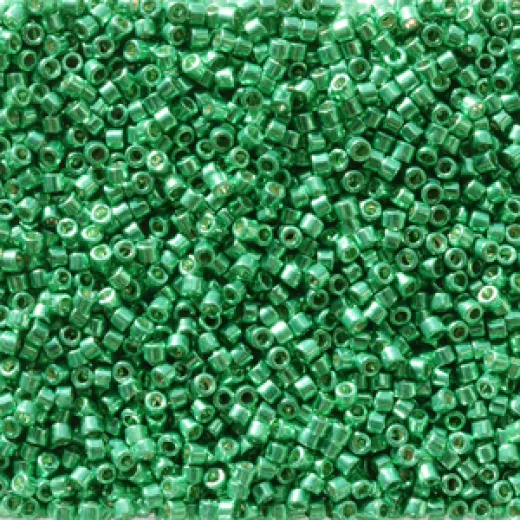 DB2505 Dark Green Mint Galvanised Duracoat, size 11/0 Miyuki Miyuki Delica Beads, 5.2g approx. DB2505 Dark Green Mint Galvanised Duracoat, size 11/0 Miyuki Miyuki Delica Beads, 5.2g approx.