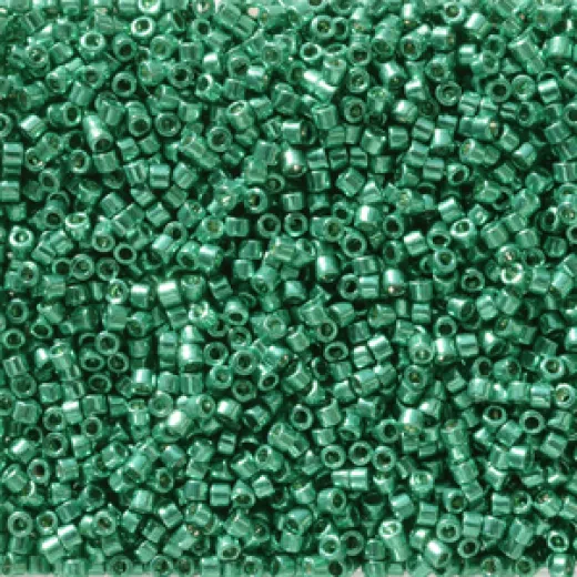DB2506 Dark Aqua Green Galvanised Duracoat, size 11/0 Miyuki Miyuki Delica Beads, 5.2g approx. DB2506 Dark Aqua Green Galvanised Duracoat, size 11/0 Miyuki Miyuki Delica Beads, 5.2g approx.